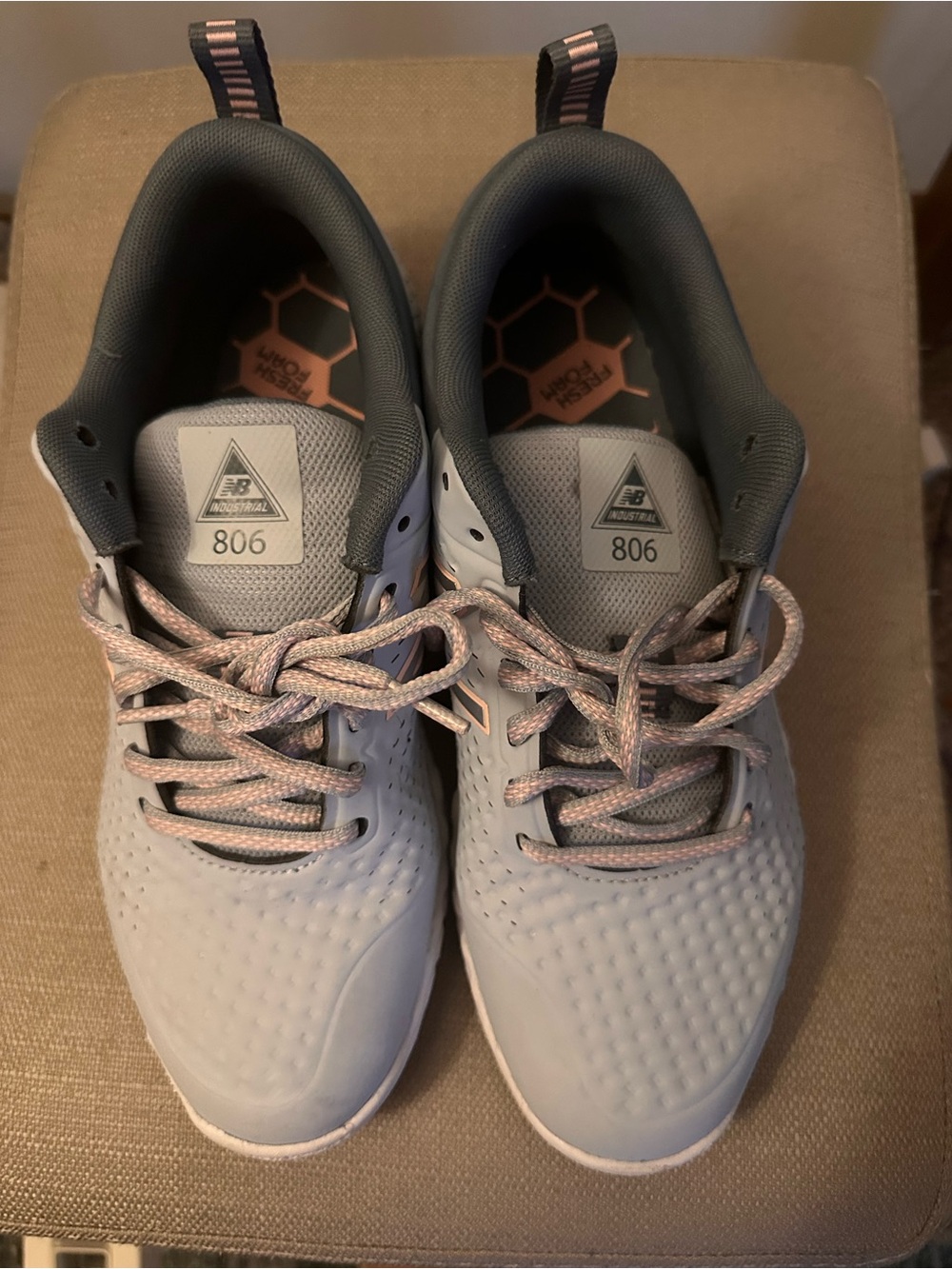 Women’s New BalanceFresh Foam   806 Light Blue Athletic Sneakers